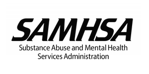 A black and white logo for samhsa substance abuse and mental health services administration