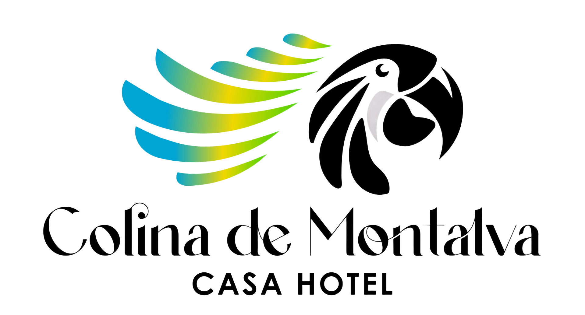 Logo for Colina de Montalva Casa Hotel featuring a parrot icon and text.