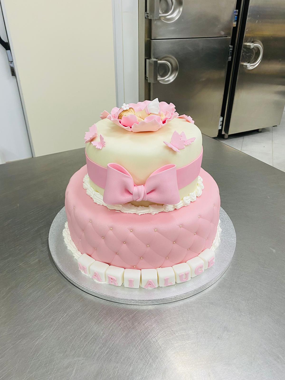 torta fiocco rosa