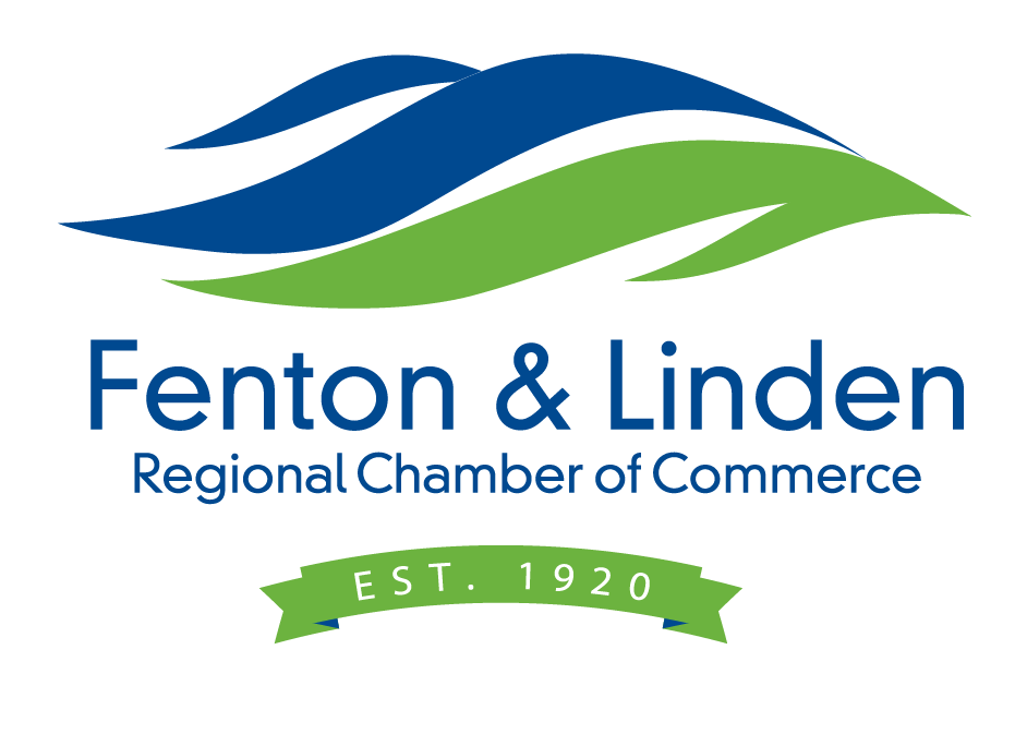 The logo for fenton & linden regional chamber of commerce