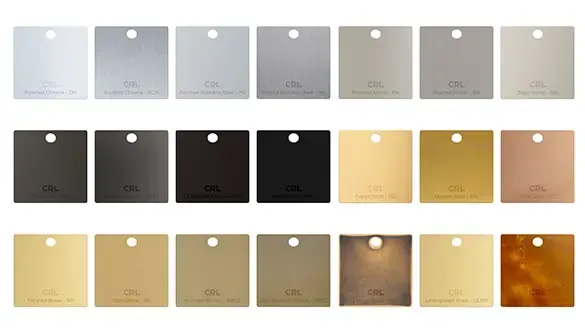 A bunch of different colored squares with holes in them on a white background.