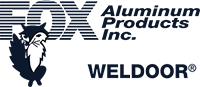 The logo for fox aluminum products inc. shows a fox holding a leaf.