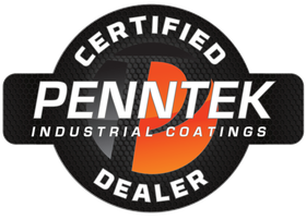 A certified penntek industrial coatings dealer logo