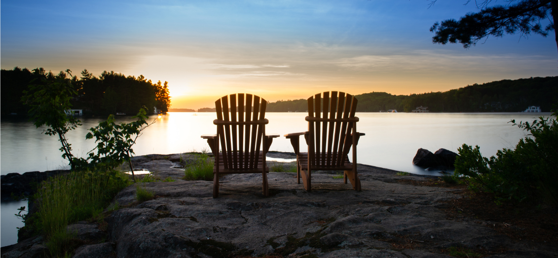 muskoka cottage lake autumn fall time