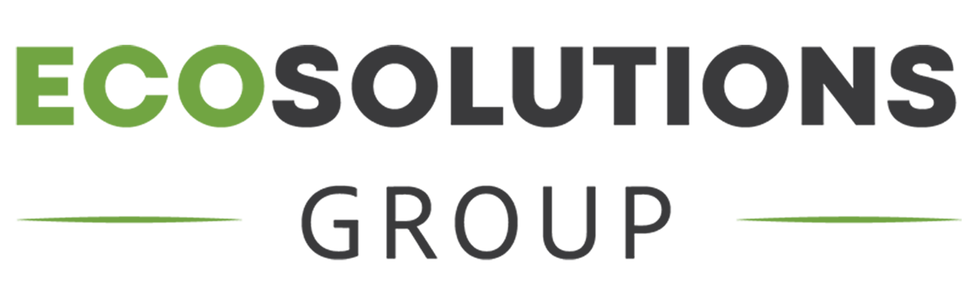 The ecosolutions group logo is green and black on a white background.