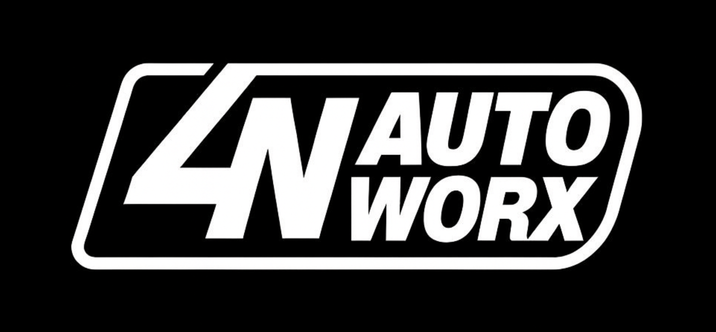 White logo on a black background, reading "4N AUTO WORX" inside a rounded rectangle.