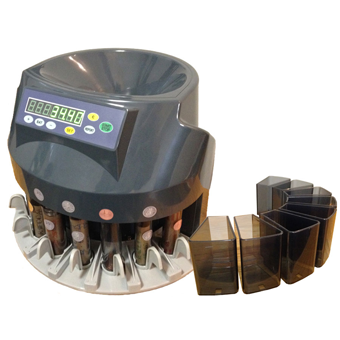 A coin counting machine with the numbers 8888 on the top
