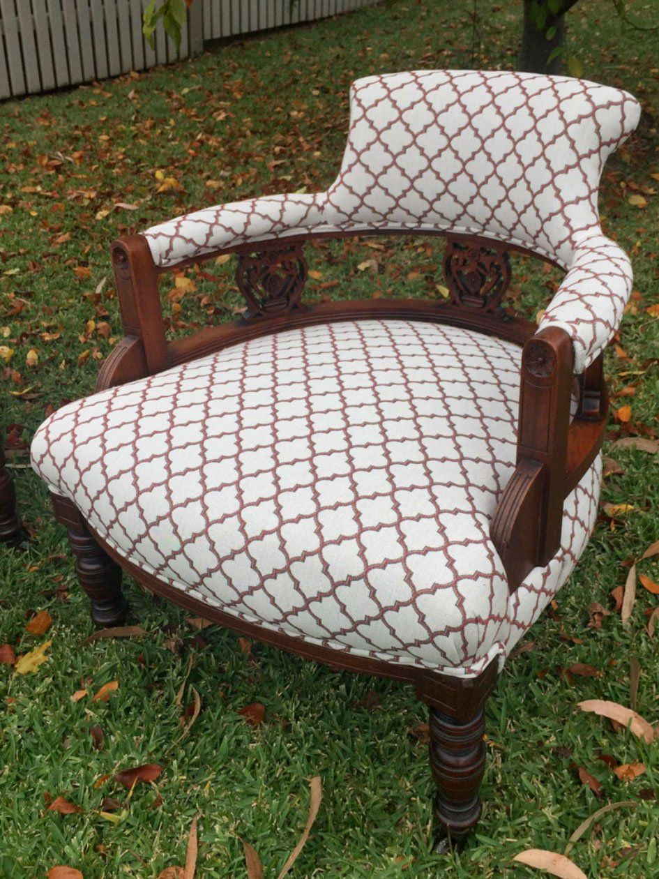Before After Upholstery  Antique Chair