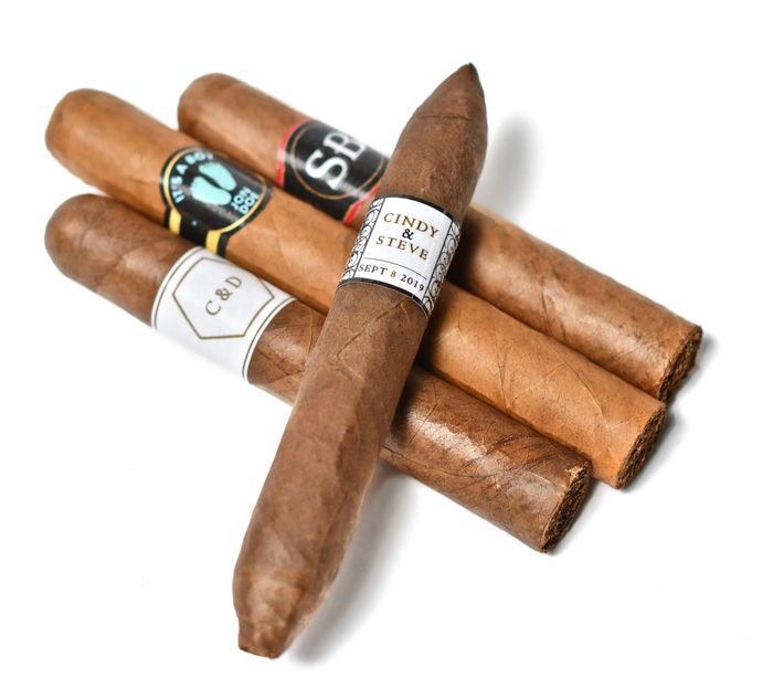 Cigars with labels