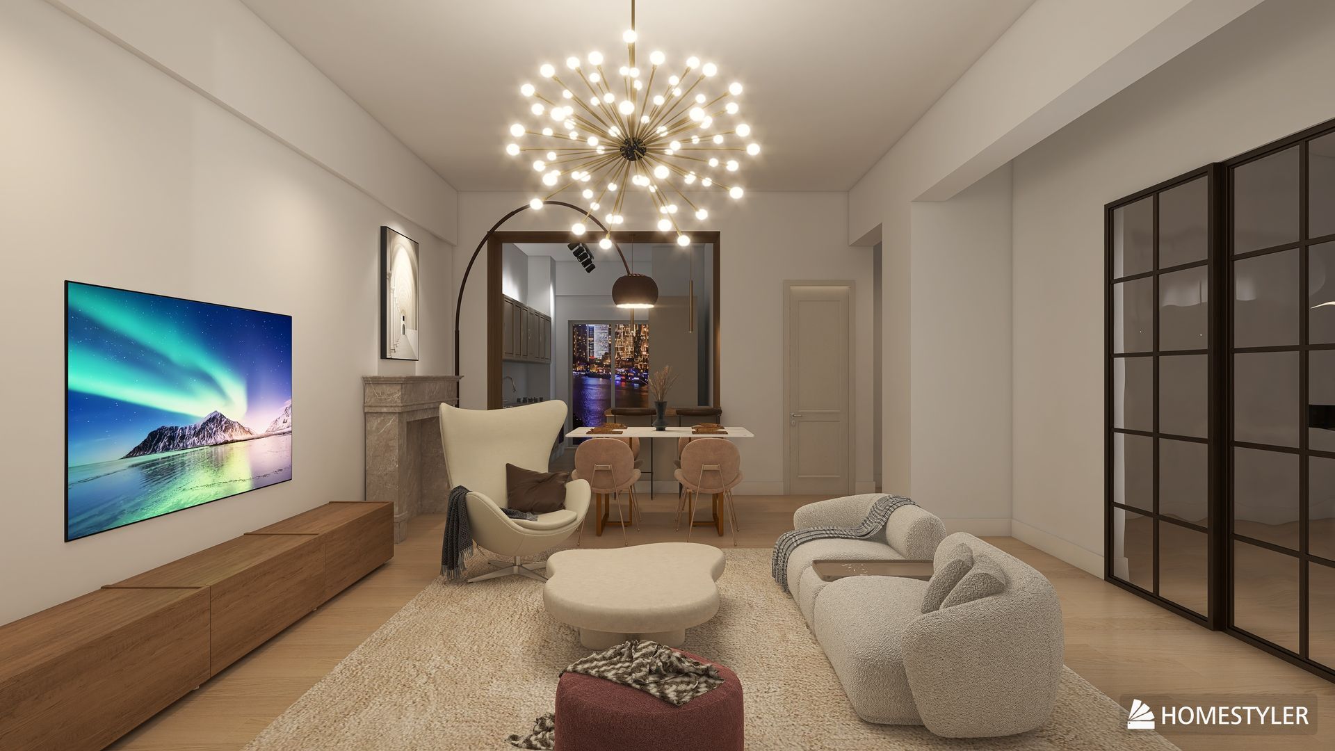 soggiorno classico contemporaneo