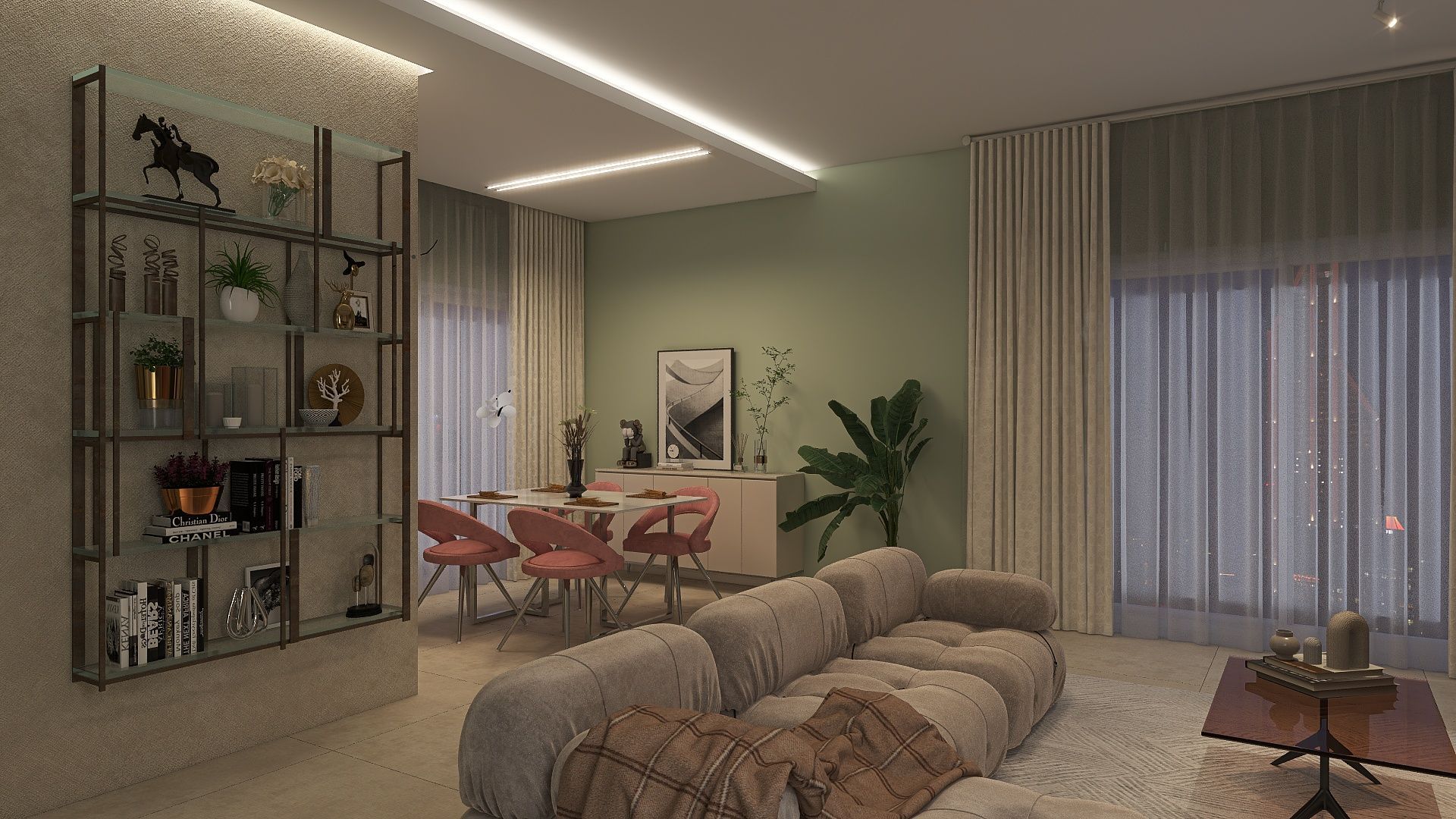 soggiorno classico contemporaneo