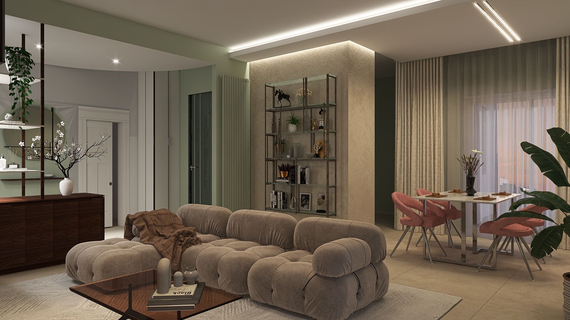 soggiorno classico contemporaneo