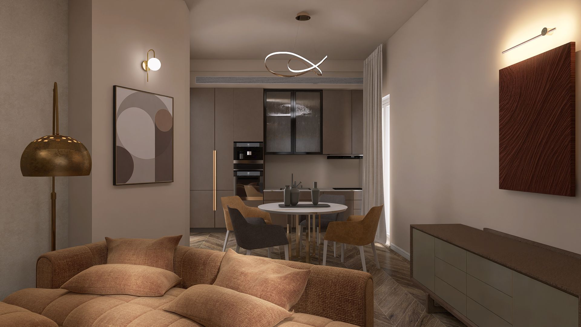 soggiorno classico contemporaneo