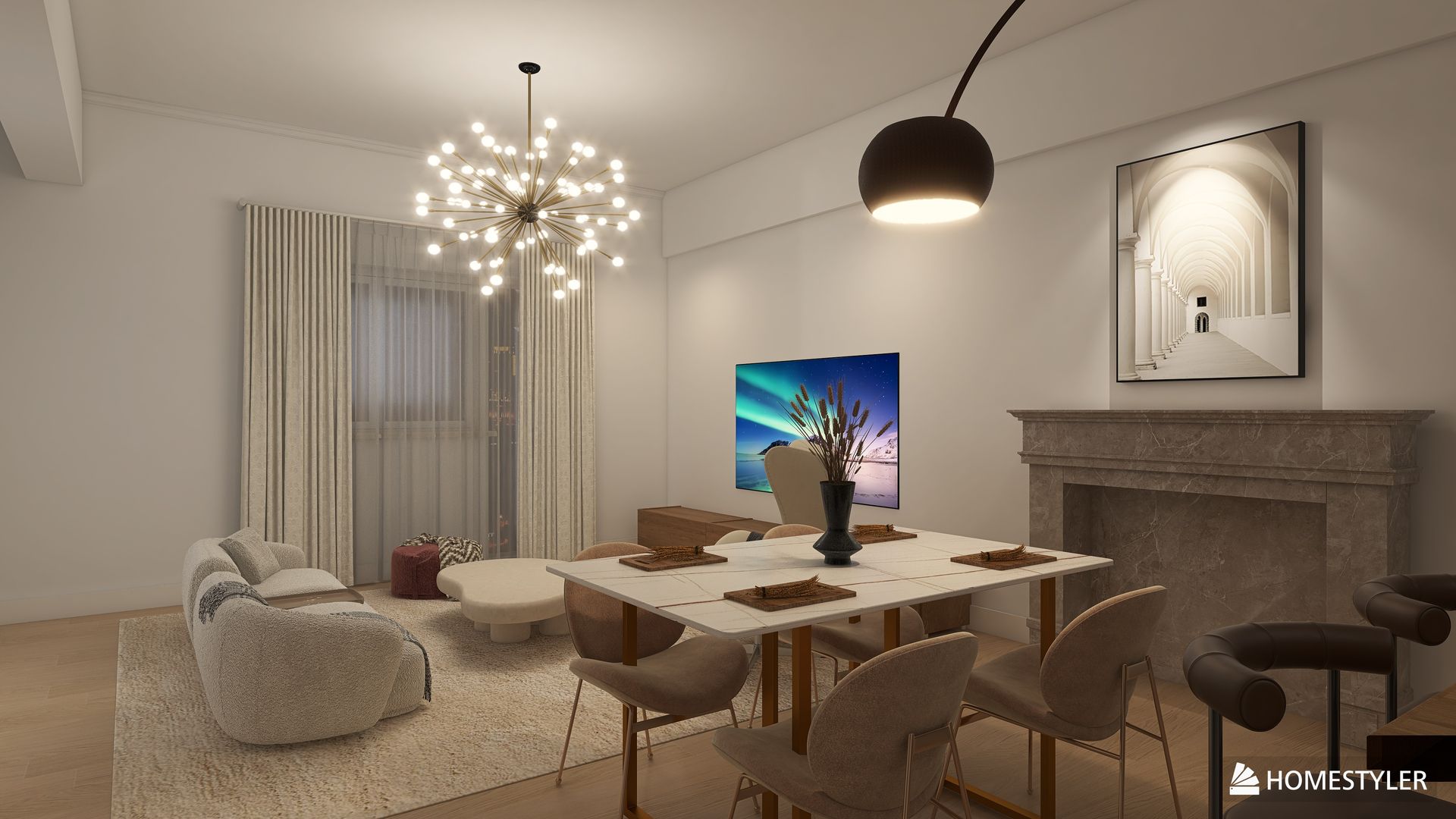 soggiorno classico contemporaneo