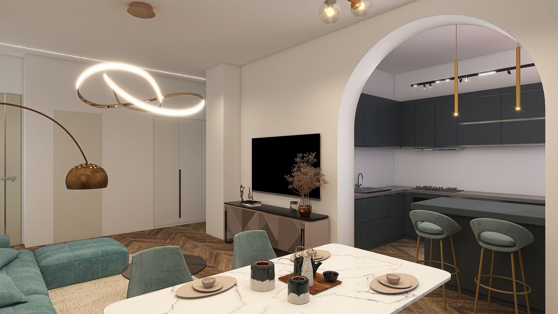 soggiorno classico contemporaneo