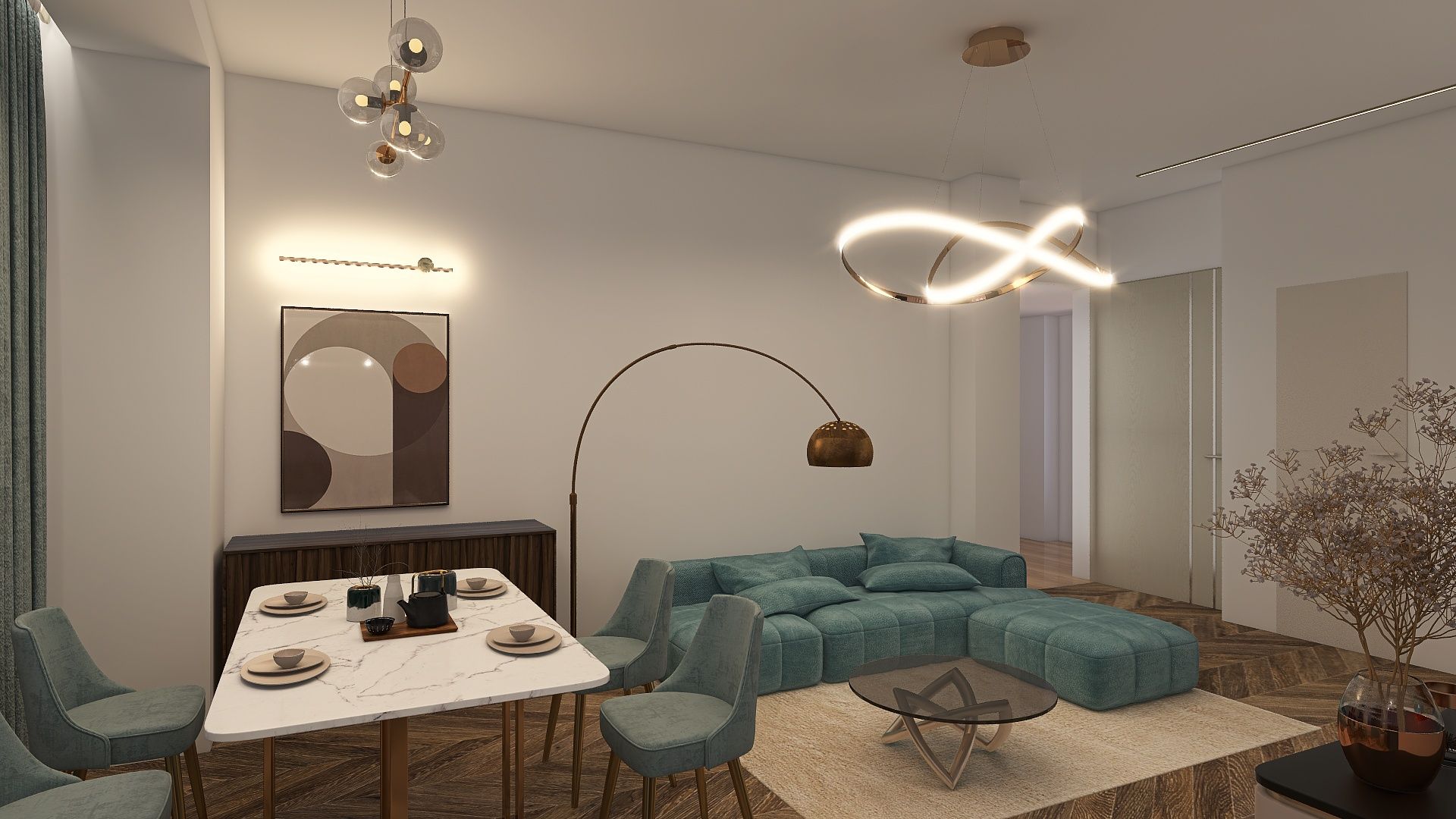 soggiorno classico contemporaneo