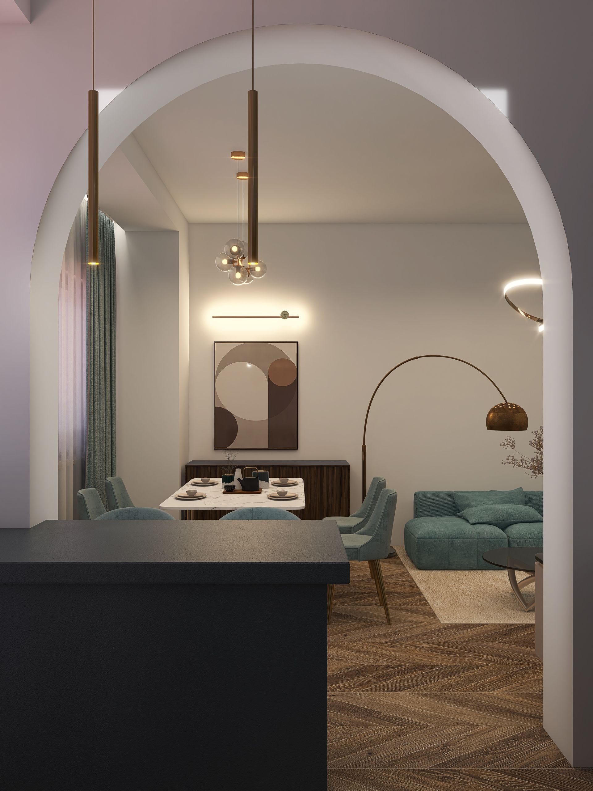 soggiorno classico contemporaneo