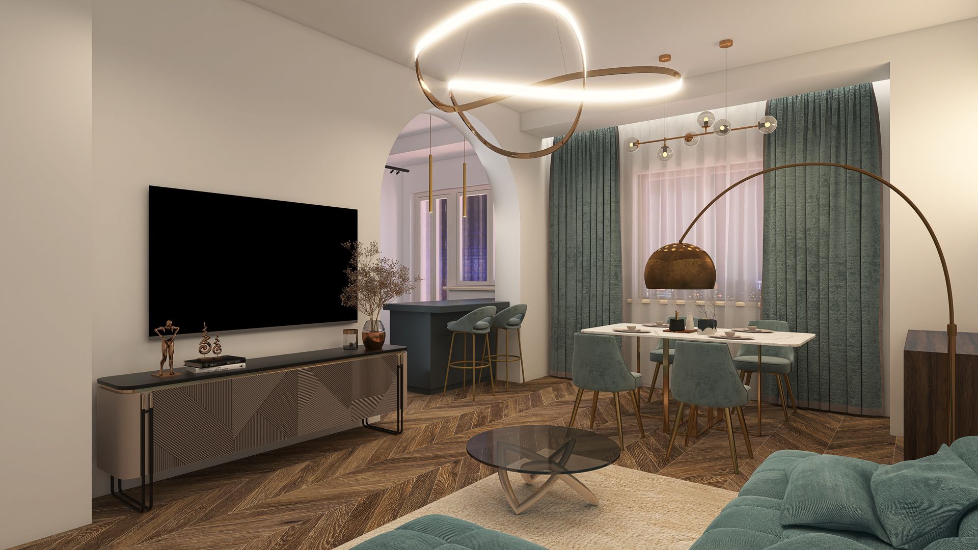 soggiorno classico contemporaneo