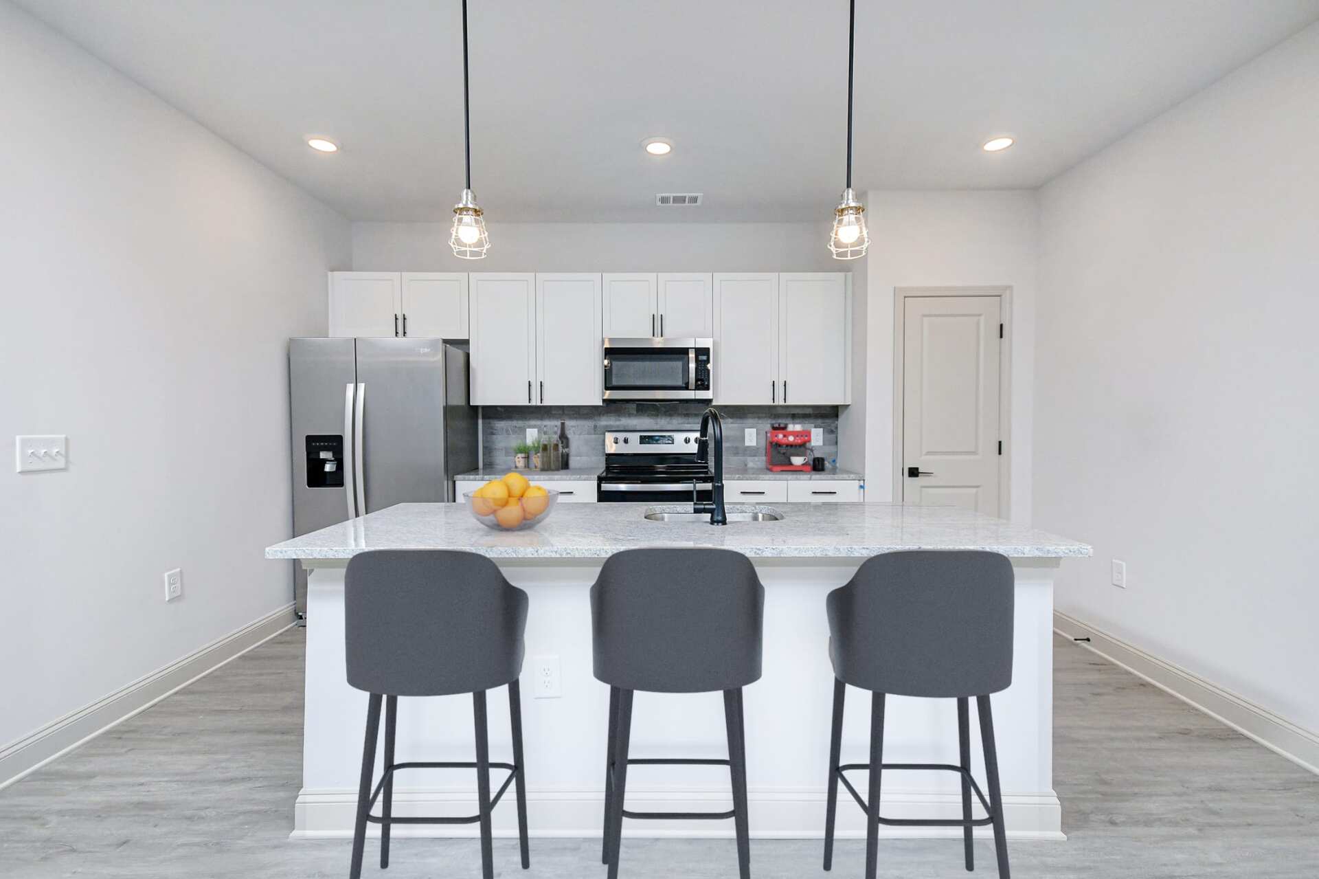 The Blakely kitchen with spacious island.