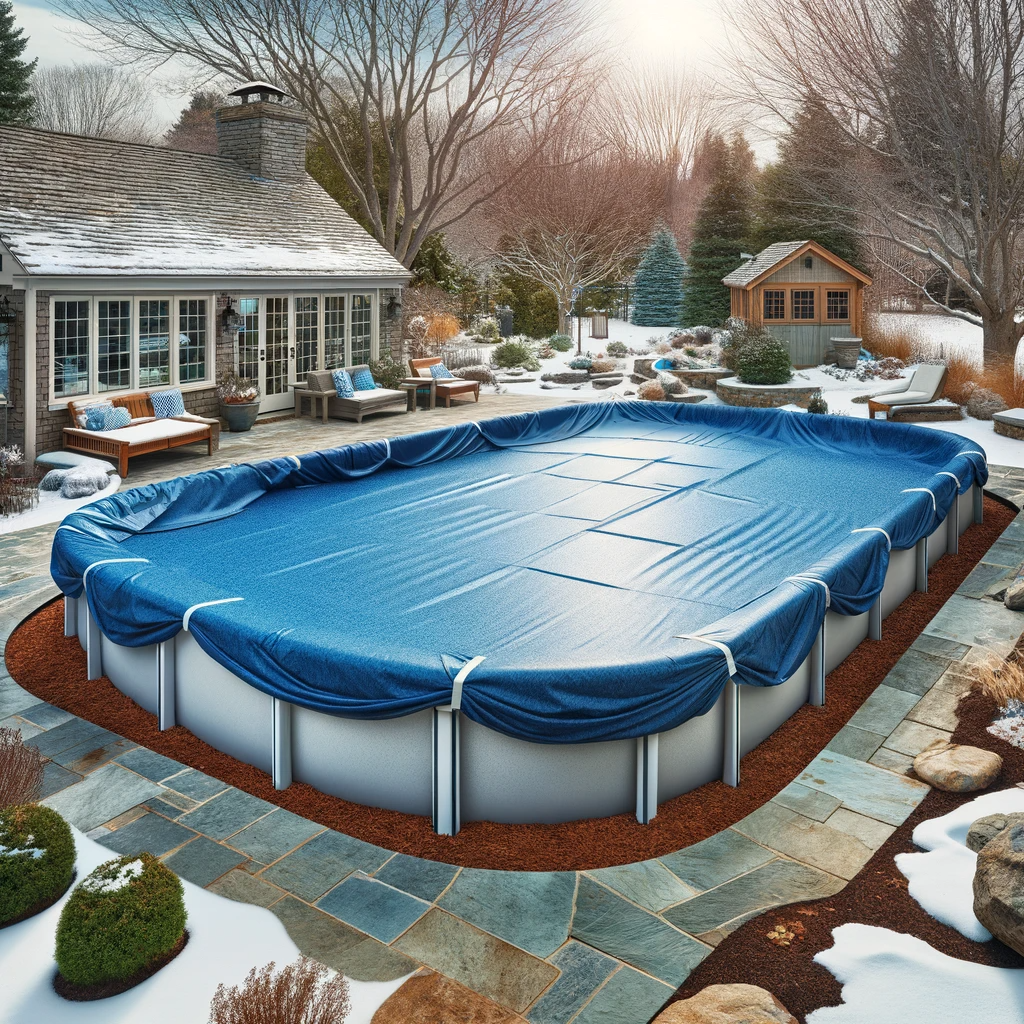 a winterized above ground pool 