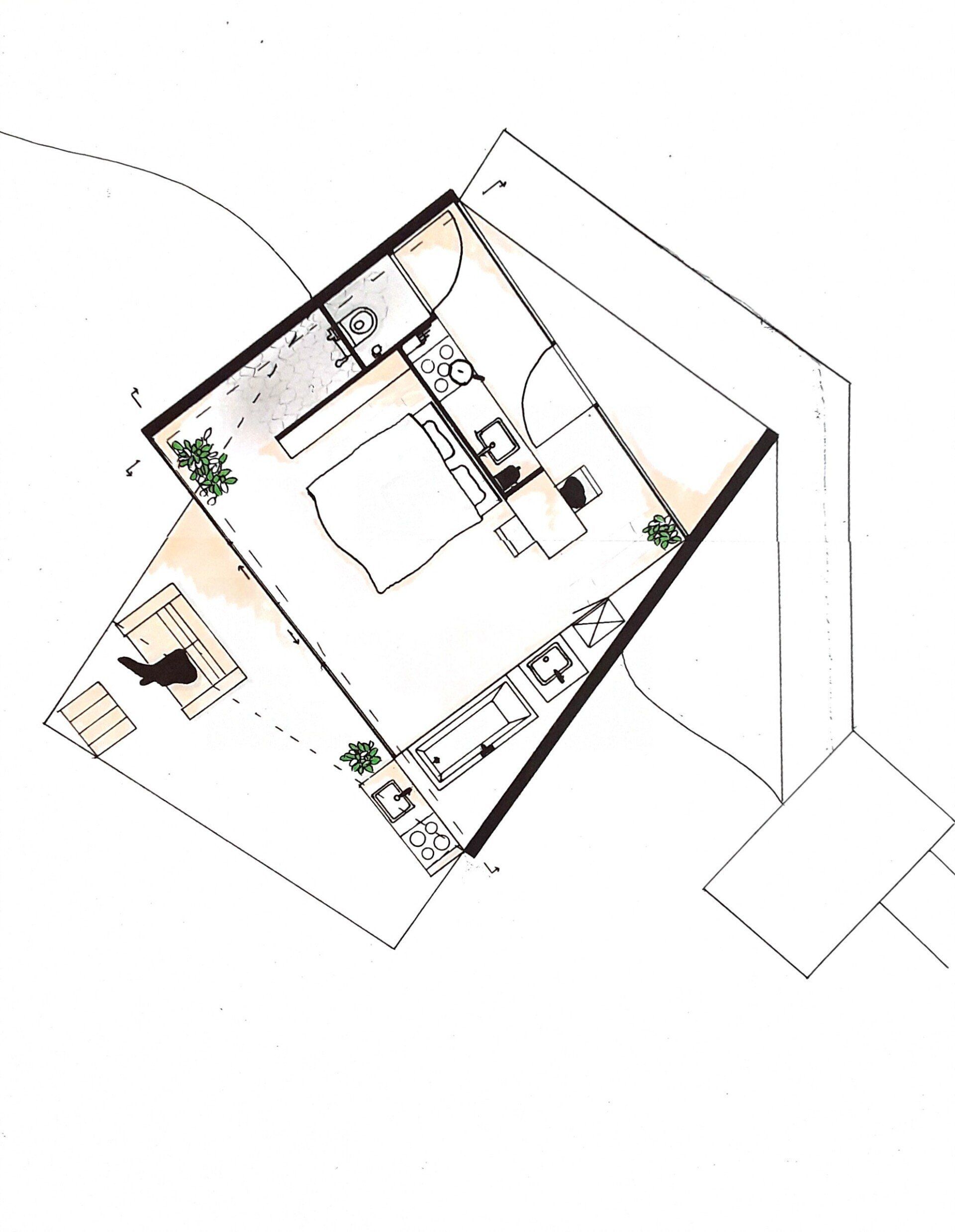 Interieurontwerp_Interieuradvies_Arnhem_Hotelsuite_De Nevelhorst_Didam_plattegrond