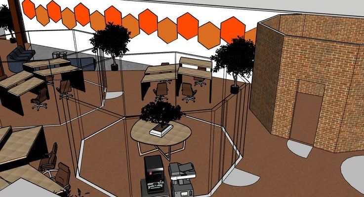 Interieurontwerp_Interieuradvies_Arnhem_Kantoorpand_Overmorgen_Amersfoort_werkplek_sketchup