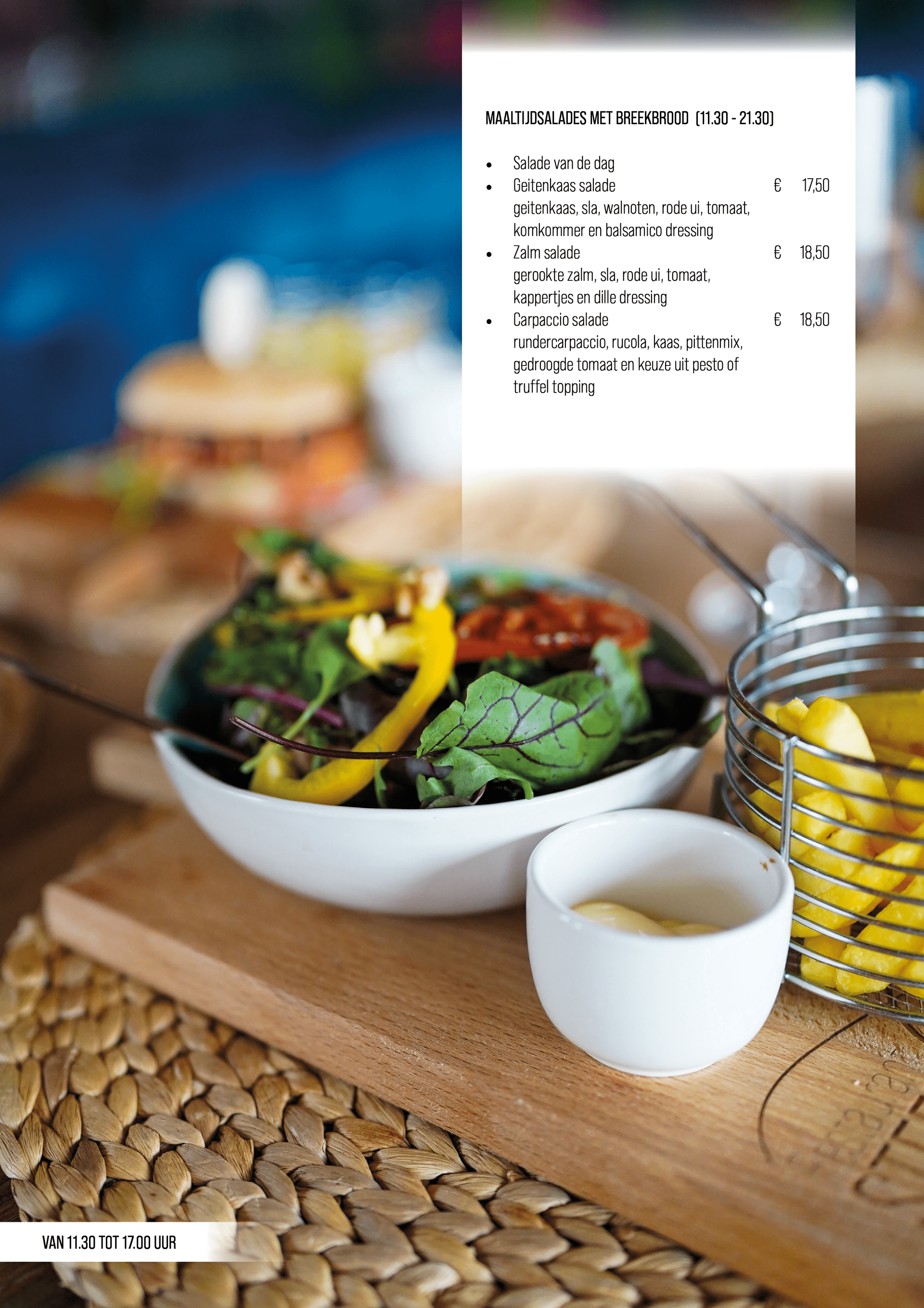 Menukaart Zhendesign Tolkamer de Bijland Steengoed Arnhem