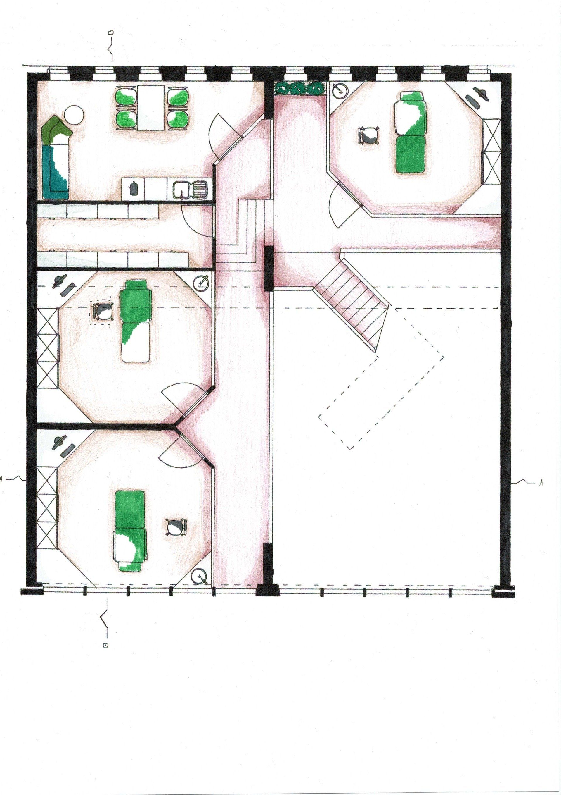 Interieurontwerp_Interieuradvies_Arnhem_Medische Kliniek_plattegrond verdieping