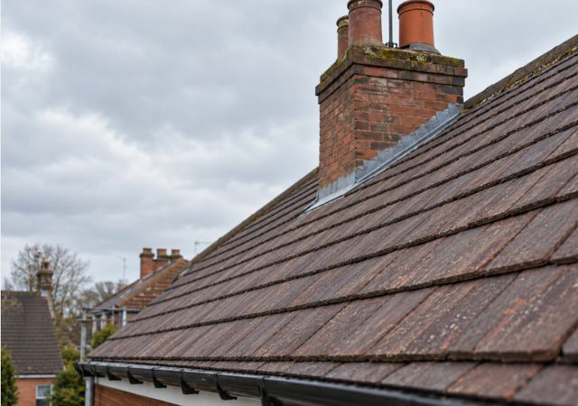 Tiled roof re-laid with matching tiles by Roofers Walkden