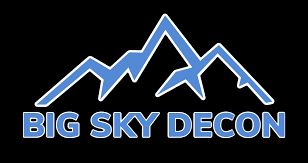 Blue mountain range with white outline above