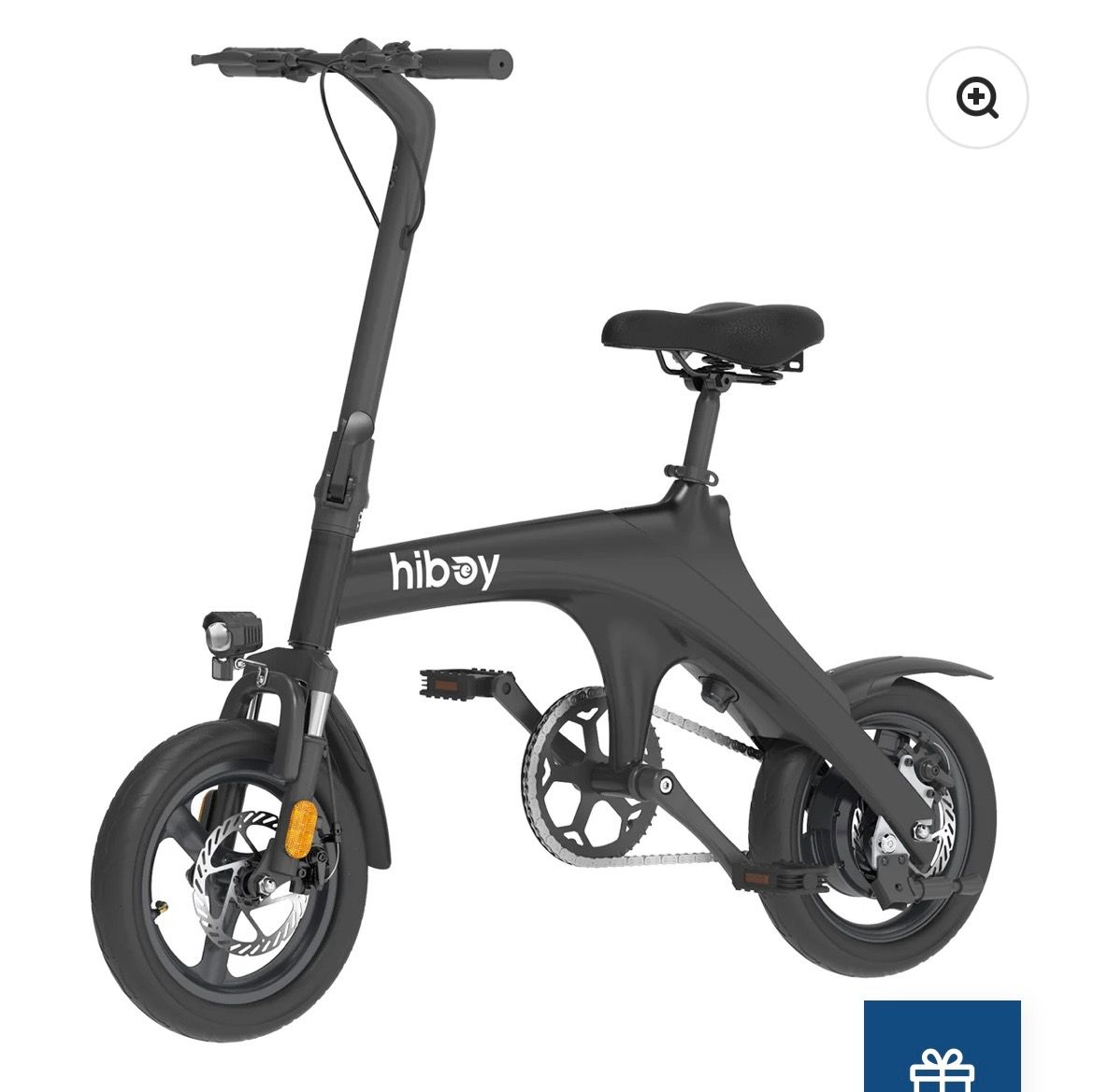 Black foldable electric bike.