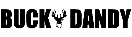 Black text reading "BUCK" followed by a buck head symbol, and "DANDY".