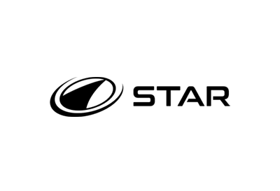 Logo for STAR with a stylized oval graphic and the text "STAR".