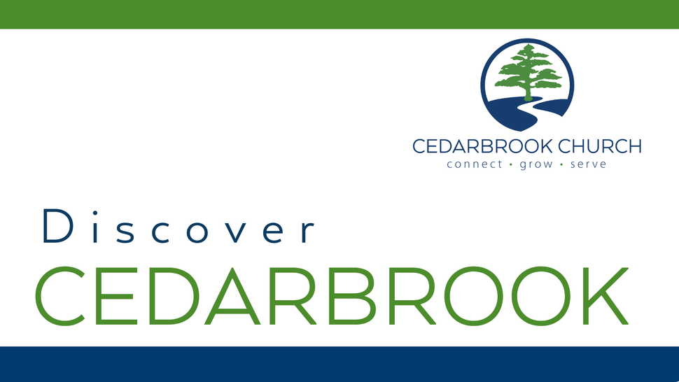 A discover membership card for cedarbrook church