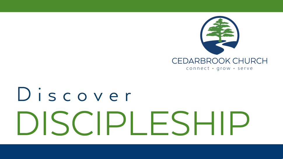 A discover membership card for cedarbrook church