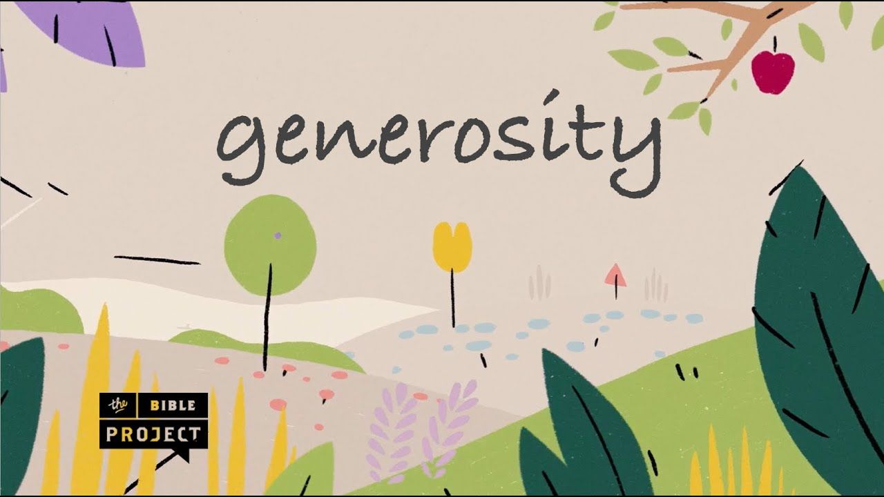 A poster for the generosity bible project