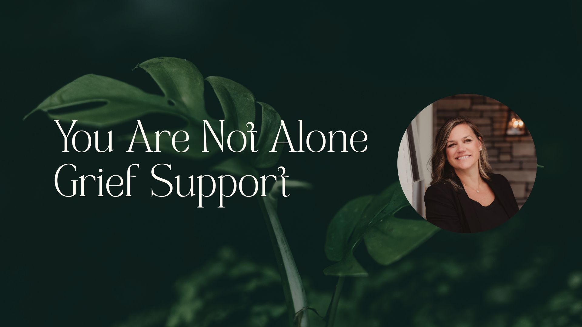 Dark green background with text