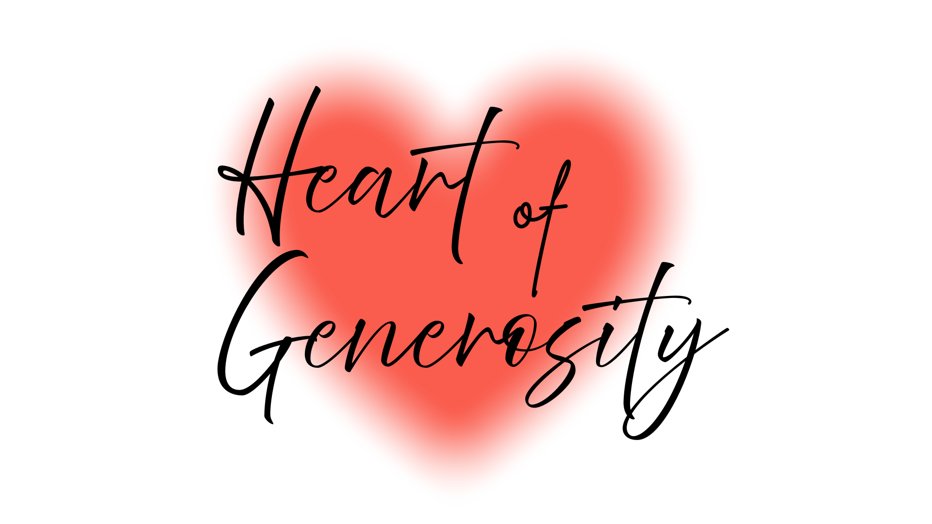 Red, blurred heart behind the words