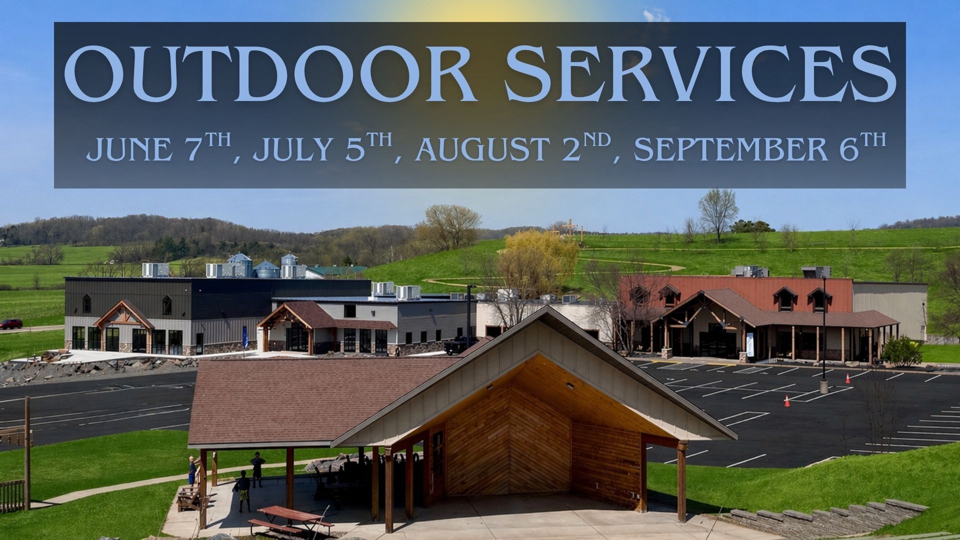 Faith Foundations banner: Cross image on a hill with 