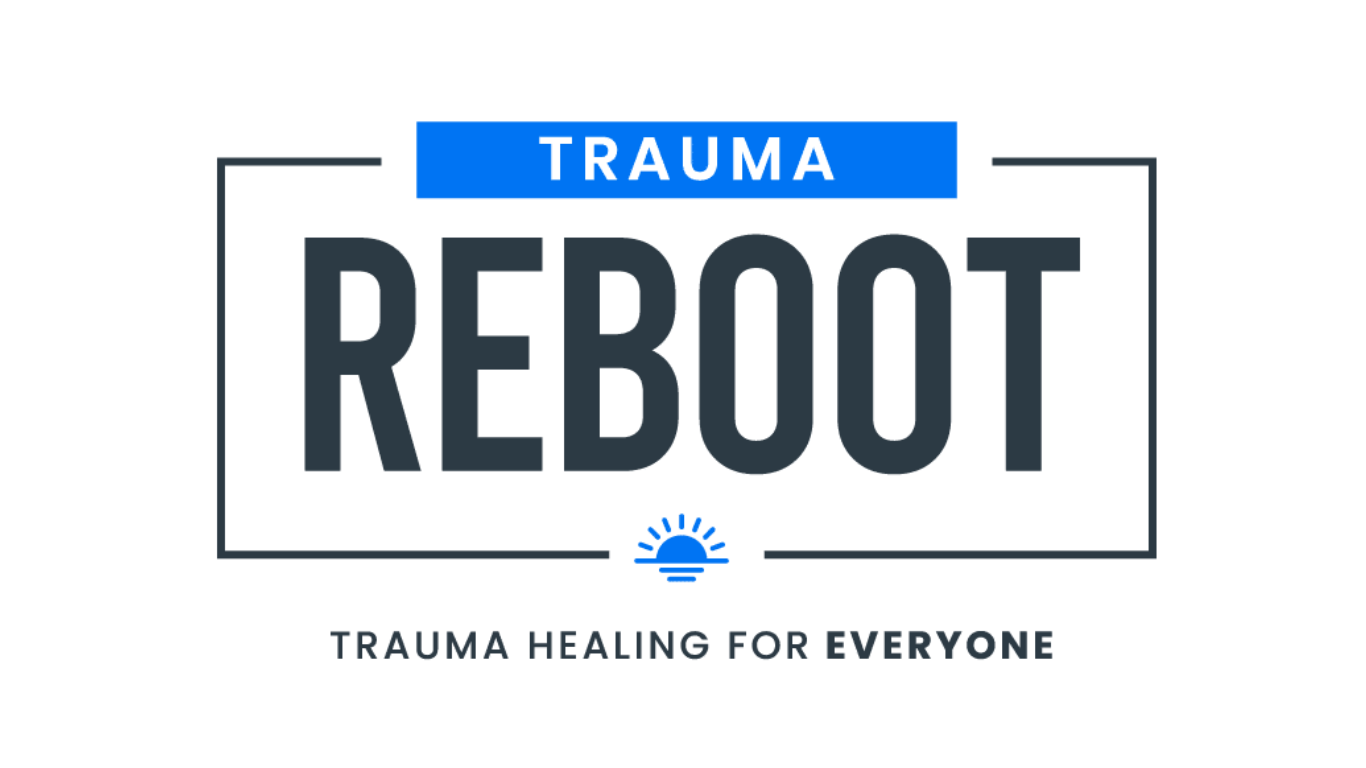 The logo for trauma reboot is a logo for trauma healing for everyone.