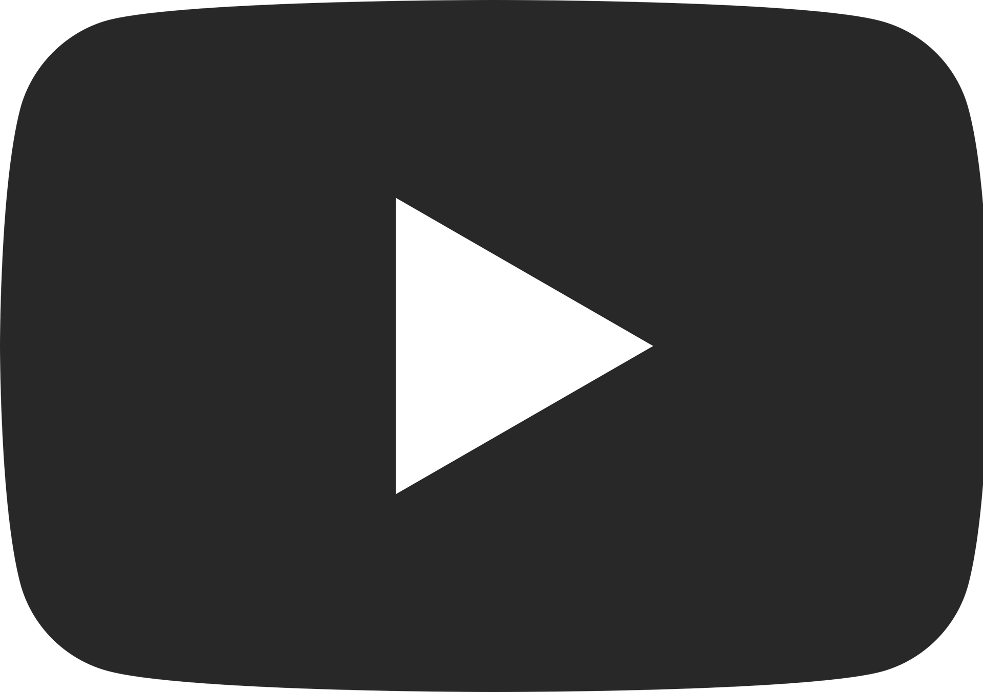 A black youtube icon with a white play button.