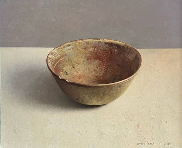 Henk Helmantel schilderij 2003 Aardewerken kom