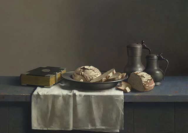 Henk Helmantel schilderij 2018 Avondmaal Stilleven