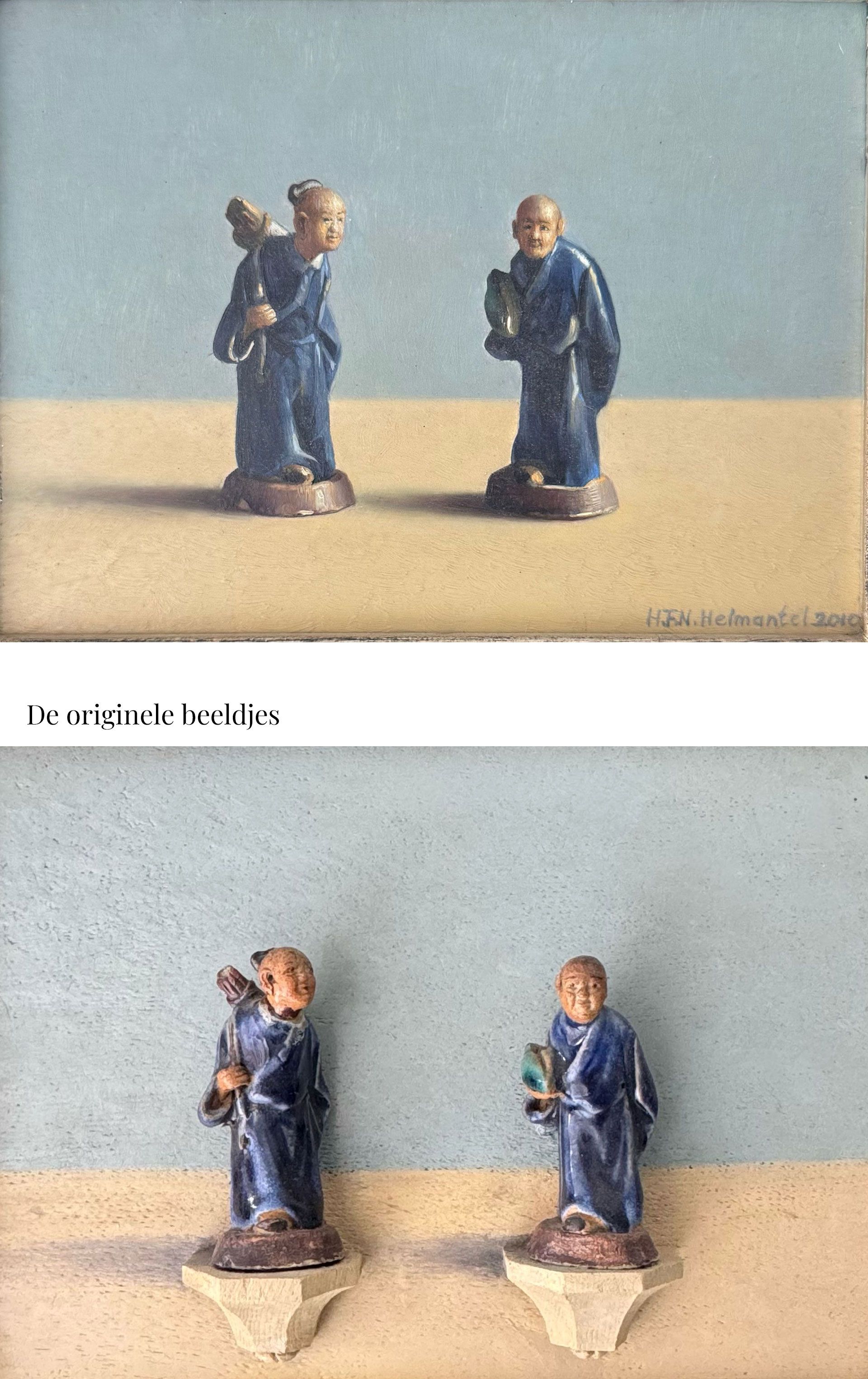 Henk Helmantel schilderij 2010 Chinese beeldjes