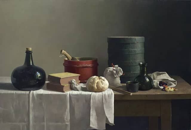 Henk Helmantel schilderij 2015 Voedsel voor Middeleeuws Klooster