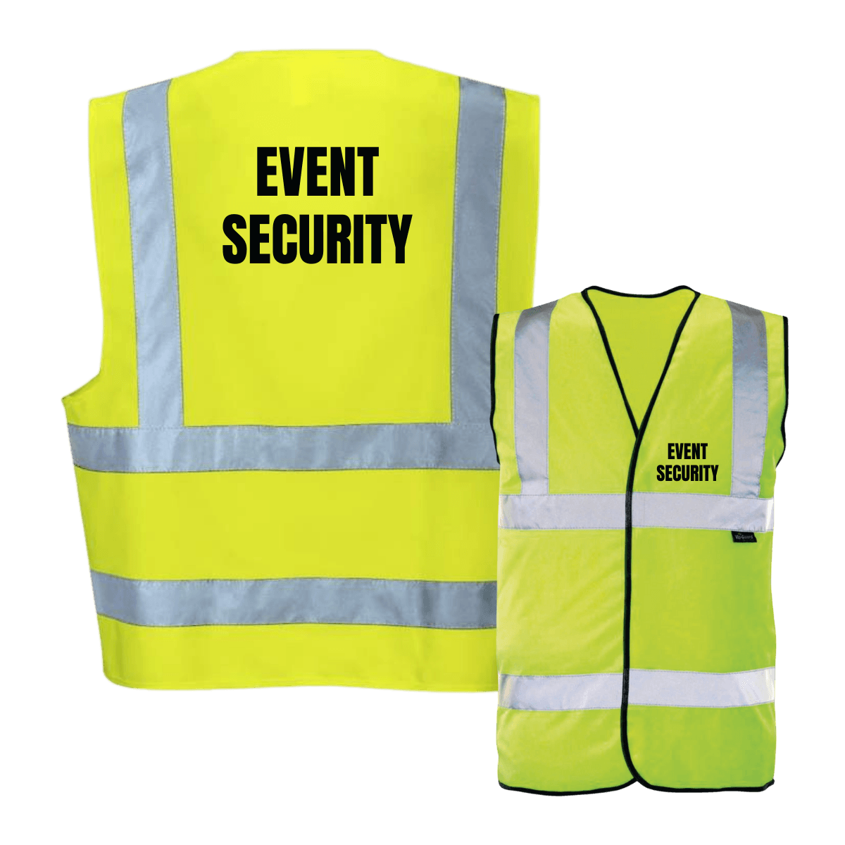Hi vis vest with 'EVENT SECURITY' printed on front and back