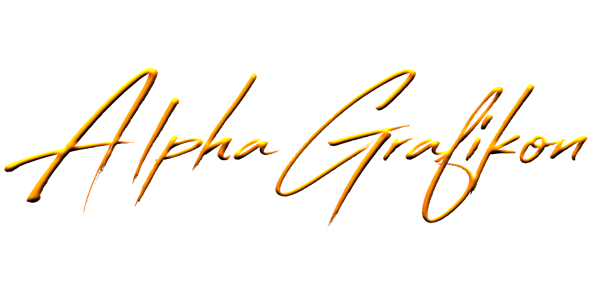 The word alpha grafikon is written in gold on a white background.