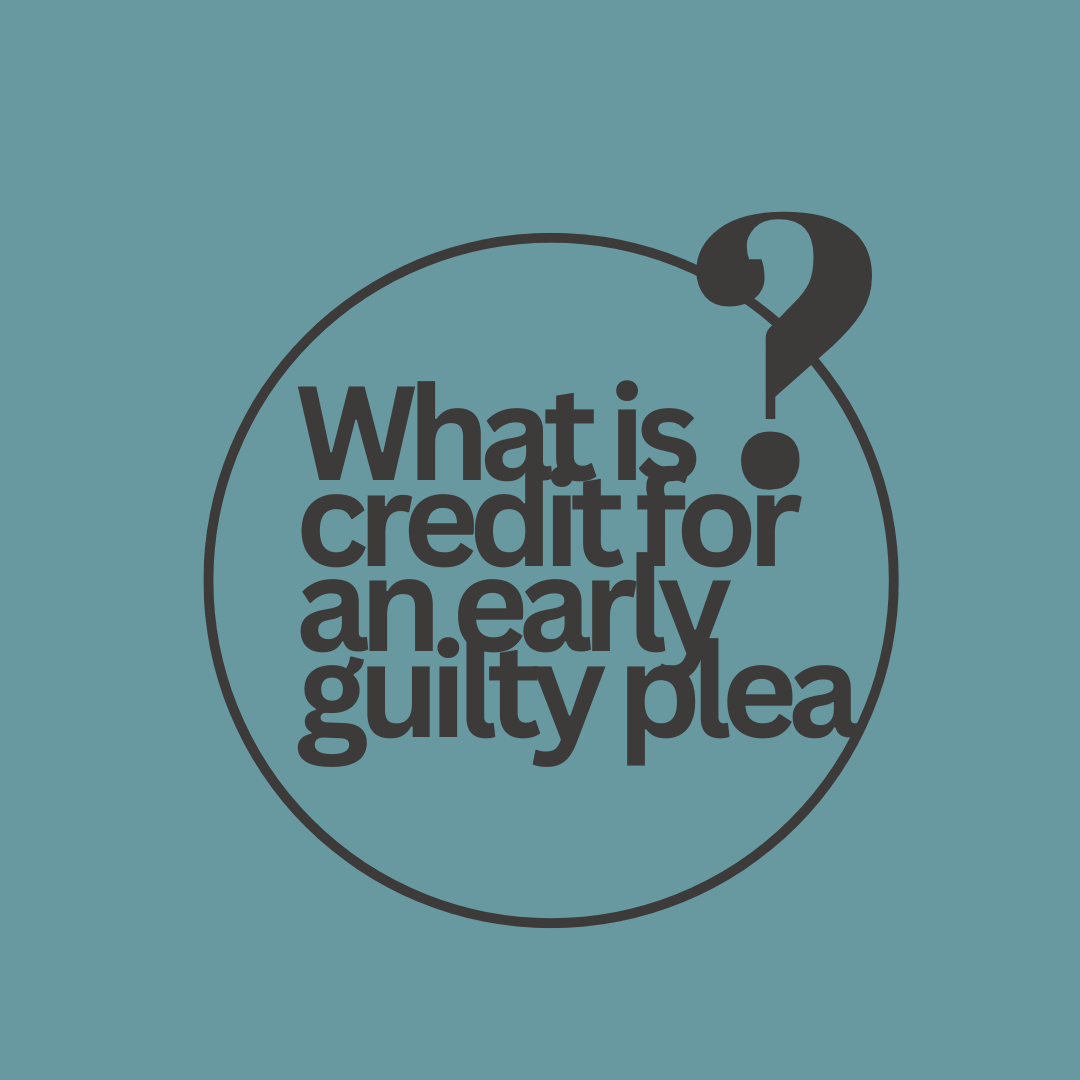 Question What is Credit for an Early Guilty Plea on a teal background. 