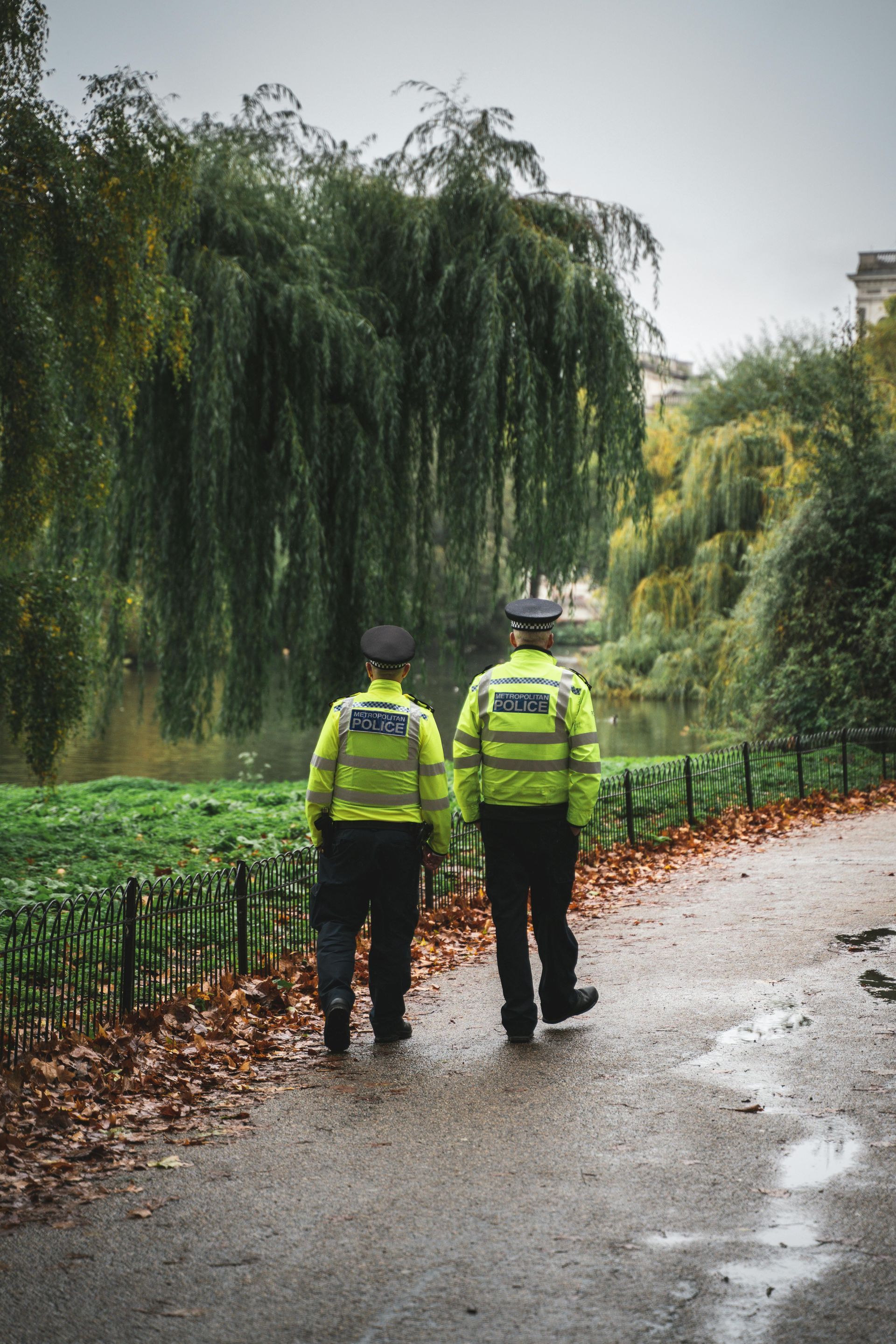 Two police officers walking