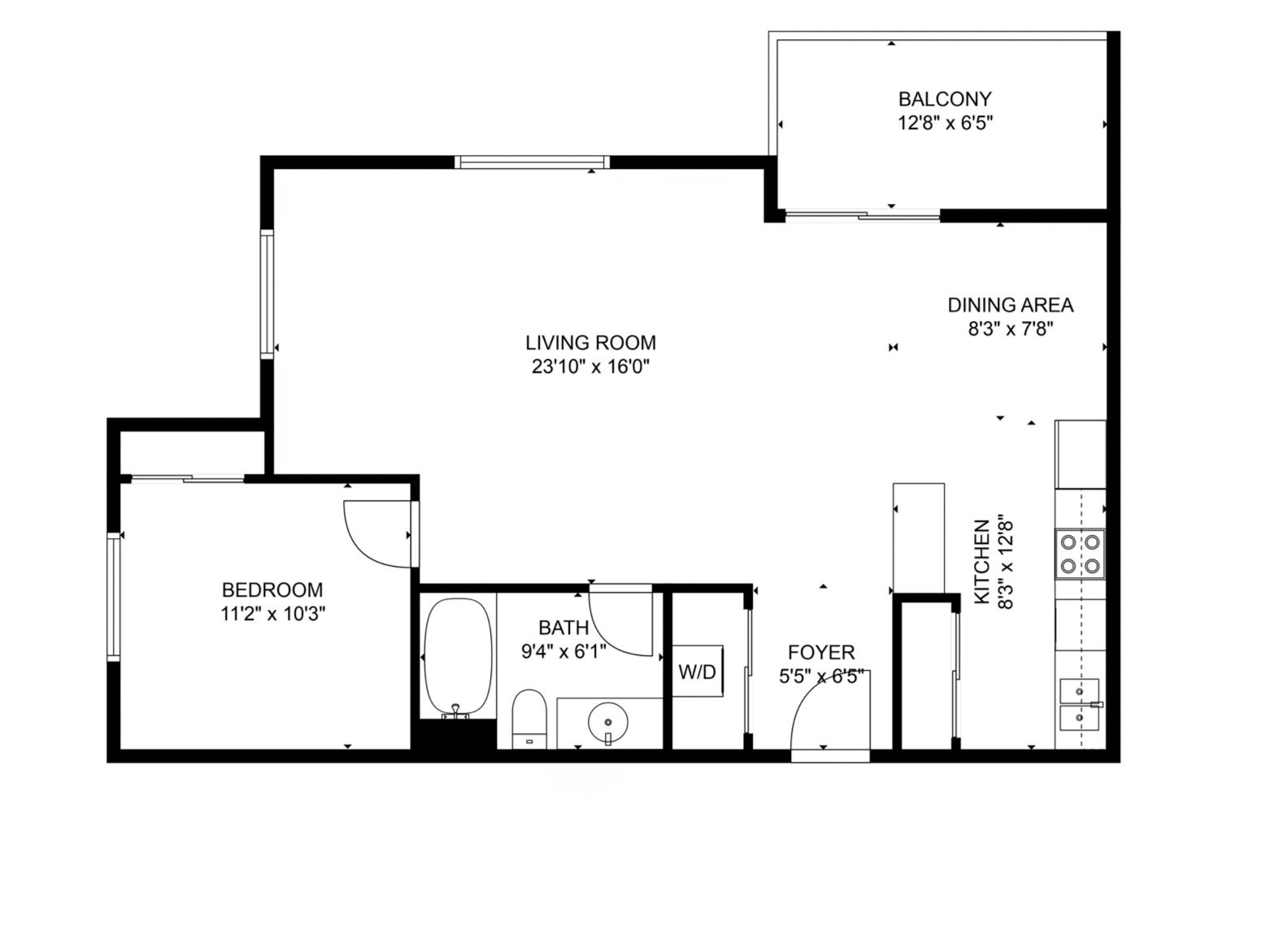 1 Bedroom | 1 Bath floor plan 1